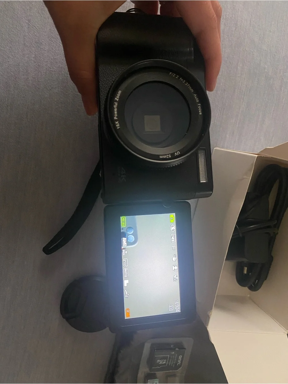 Y2K Feel Compact Digital Camera with Black Finish and Accessories